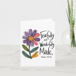 Carte Floral Avec Peur Et Merveilleusement Fabriqué Psau