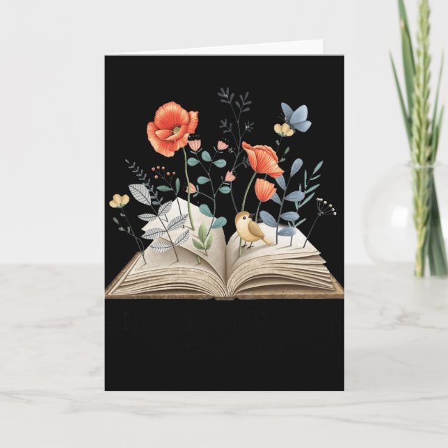 Carte Floral Book A New Chapter Begins Retired Teacher R (Devant)