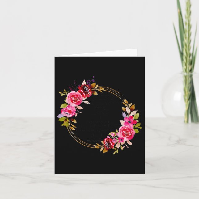 Carte Floral Christian Quand Mon Coeur Est Écrasé Bibl (Devant)