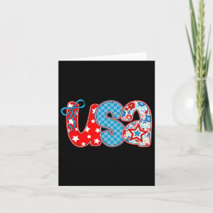 Carte Floral Coquette Usa Independence Day 4 juillet M