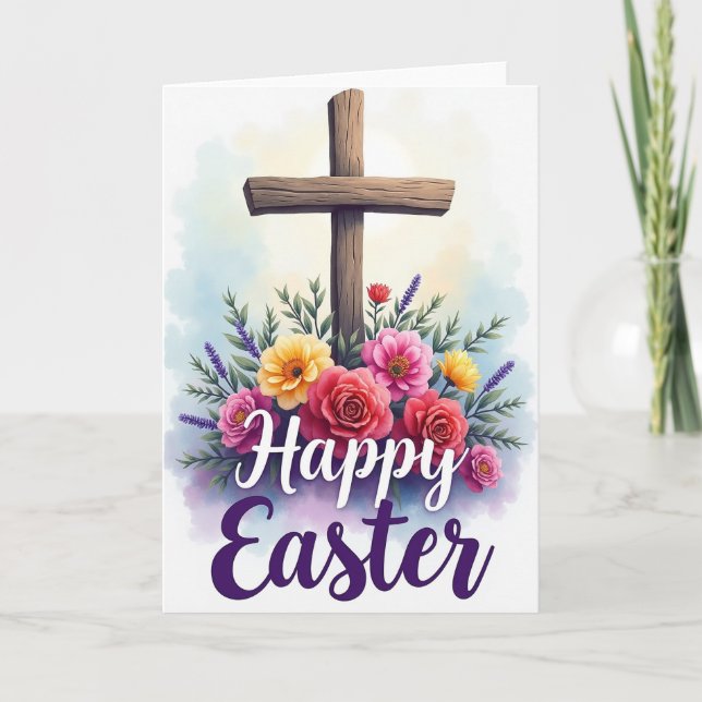 Carte Floral Easter Blessing Card (Devant)