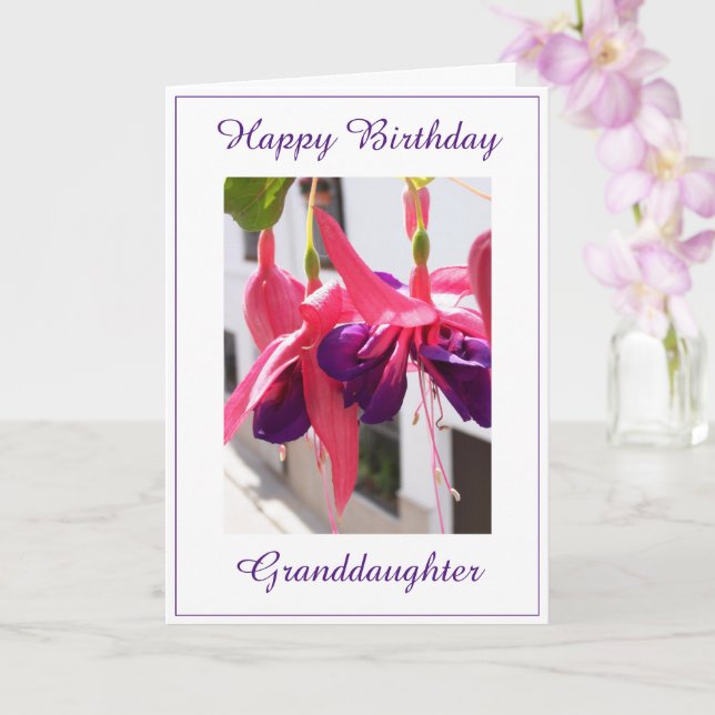 Carte Floral Grand-fille Anniversaire (Orchidée)
