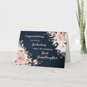 Carte Floral Grand-Petite-Fille Diplôme