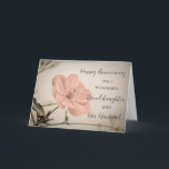 Carte Floral Grandgirl et son mari Anniversaire<br><div class="desc">Bonne carte d'anniversaire mariage pour petite-fille et son mari avec des fleurs roses assez vintages,  et vers sincère.</div>