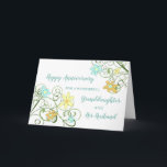 Carte Floral Grandgirl et son mari Anniversaire<br><div class="desc">Bonne carte d'anniversaire mariage pour la petite-fille et son mari avec de jolies fleurs de printemps,  et verset chaleureux.</div>