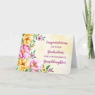 Carte Floral Grandgirl Félicitations Diplôme