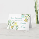 Carte Floral Grandson et son anniversaire de femme<br><div class="desc">Joyeuse carte d'anniversaire mariage pour petit-fils et sa femme avec de jolies fleurs de printemps,  et verset chaleureux.</div>