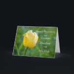 Carte Floral Grandson et son anniversaire de femme<br><div class="desc">Bonne carte d'anniversaire mariage pour petit-fils et sa femme avec une jolie tulipe jaune,  et verset chaleureux.</div>