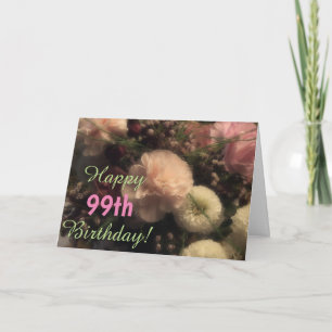 Carte Floral Happy 99th Mom Bouquet Happy Birthday Card