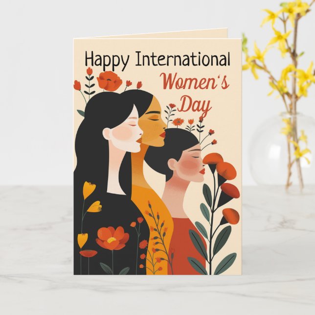 Carte Floral Happy International Women's Day (Fleur jaune)