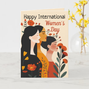 Carte Floral Happy International Women's Day