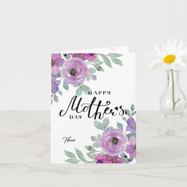Carte Floral Happy Mother's Day Card (Petite plante)