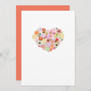 Carte Floral Heart Art Love Colorful Toute la saison