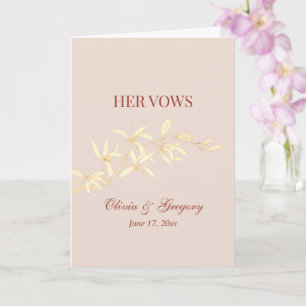 Carte Floral intemporel Rustique Ses Vows Mariage