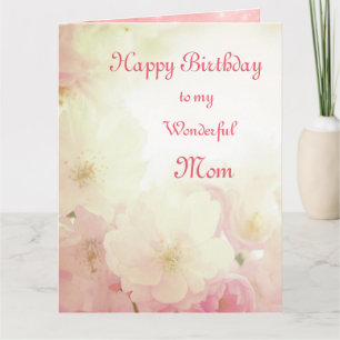 Carte Floral Joyeux Anniversaire maman