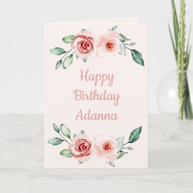 Carte Floral Joyeux anniversaire mon amour (Devant)