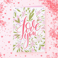 Floral Love You Personnalisé Anniversaire ou toute