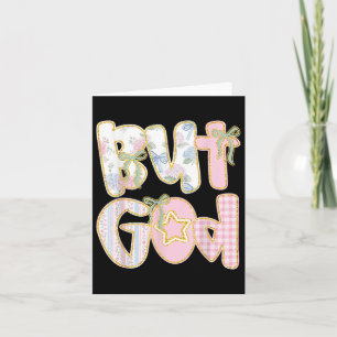 Carte Floral Mais Dieu Coquette Bow Jesus Bible Verse Fa