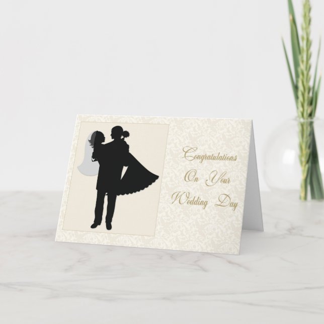 Carte Floral Mariage Couple (Devant)