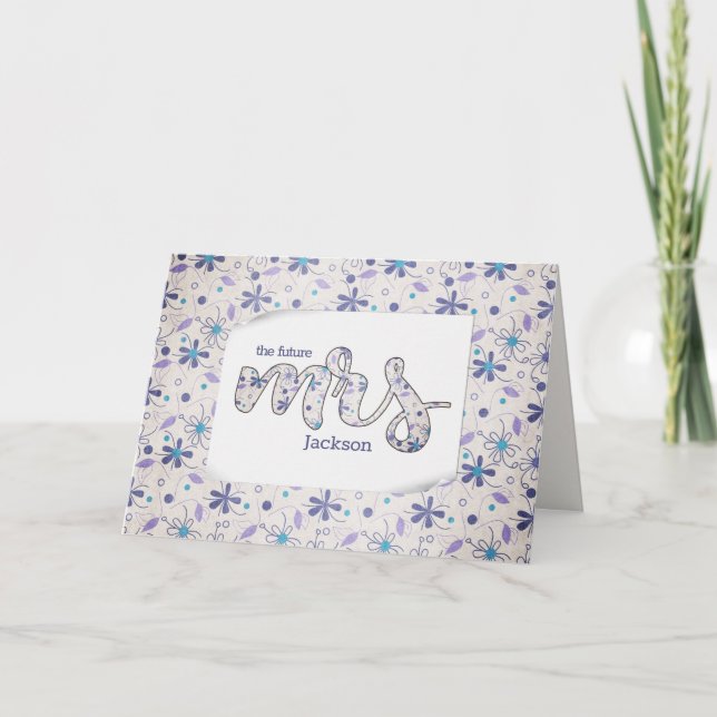 Carte Floral Mme Fête des mariées (Devant)