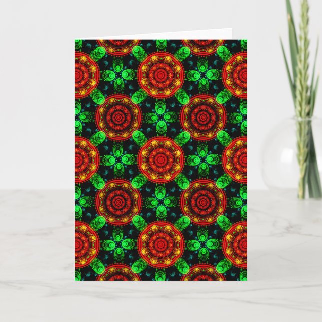 Carte Floral Modern Boho Elegant Abstract Pattern #504 (Devant)