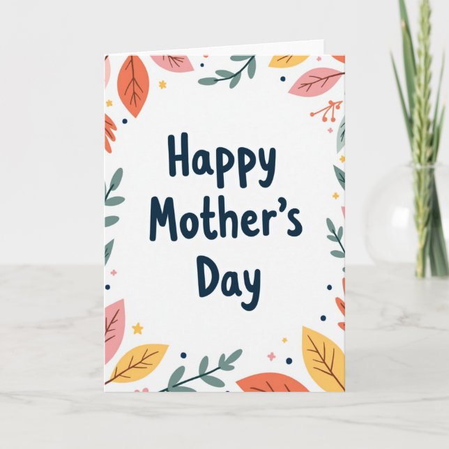 Carte Floral Mother Day Card (Devant)