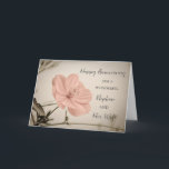 Carte Floral Nephew et son anniversaire de femme<br><div class="desc">Bonne carte d'anniversaire mariage pour neveu et sa femme avec des fleurs roses assez vintages,  et verset sincère.</div>