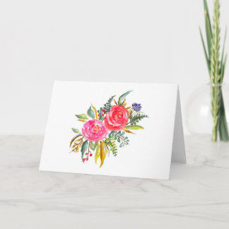 Carte Floral Note, fixe, carte de voeux