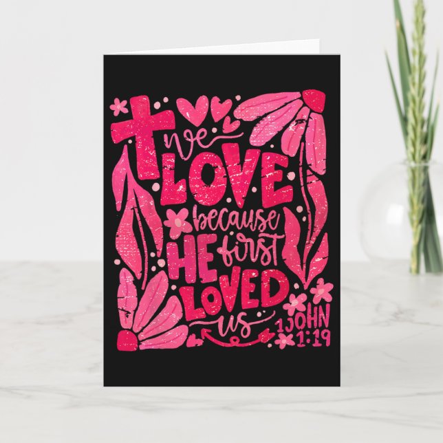 Carte Floral Nous aimons parce qu'il nous a d'abord aimé (Devant)