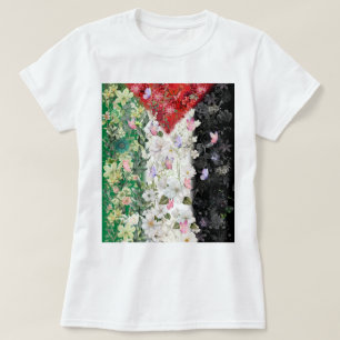 Carte Floral Palestine - T-shirt Carte Palestine l
