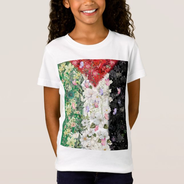 Carte Floral Palestine - T-shirt Carte Palestine l (Devant)