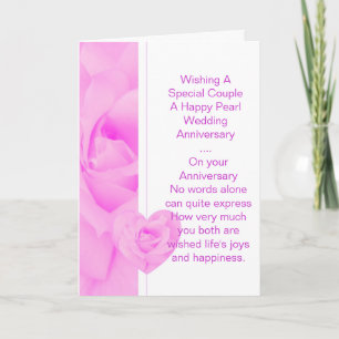 Carte Floral Personnalisé 30e anniversaire de Mariage