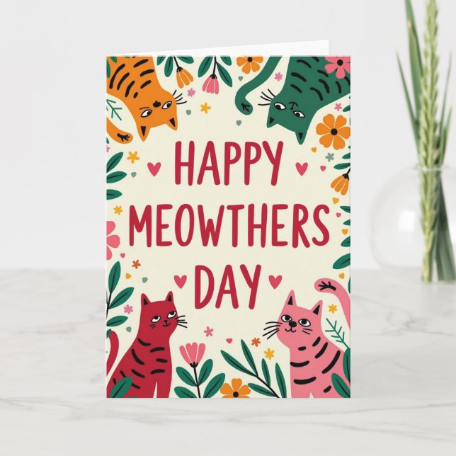 Carte Floral Pet Friends Card (Devant)