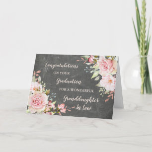 Carte Floral Petite-Fille En Droit Diplôme