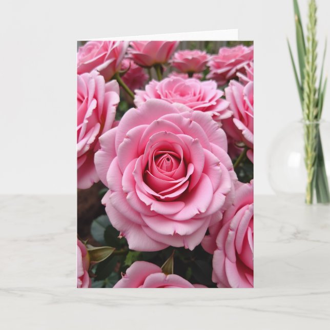 Carte Floral Pink Bloom Art Card (Devant)