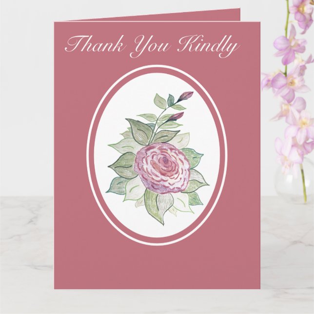 Carte Floral rose (Orchidée)
