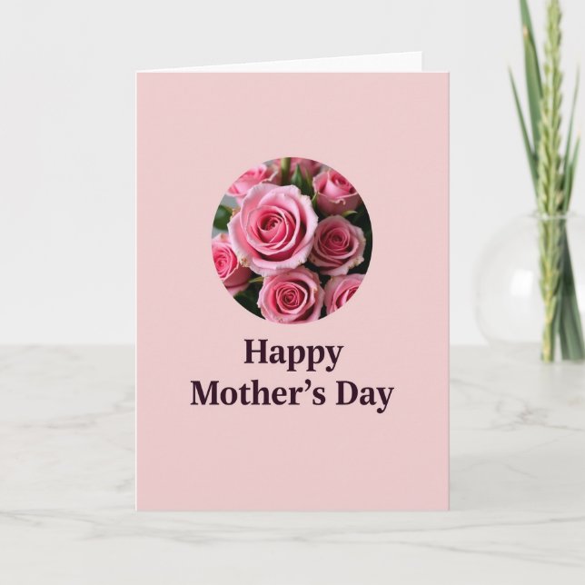 Carte Floral Rose Bloom Card (Devant)