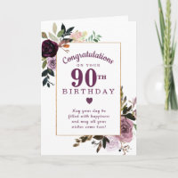 Floral rose mauve 90e anniversaire