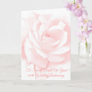 Carte Floral rose Personnalisé 60e anniversaire de Maria