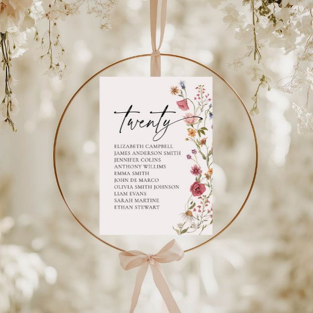 Carte Floral Seating Chart | Tableau 2 (Créateur téléchargé)