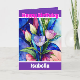 Carte Floral Unique Moderne Collection élégant