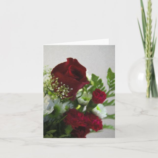 Carte Floral-Vide rouge et blanche (Devant)