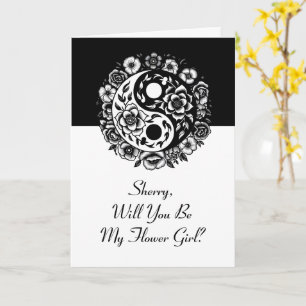 Carte Floral Yin Yang Flower Girl Proposition