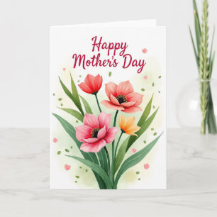 Carte florale à cœur dispersé