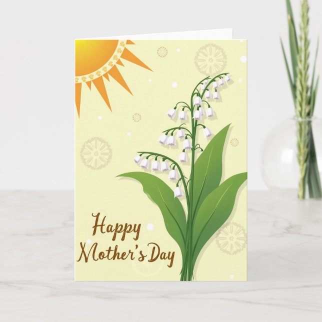 Carte florale à pois pour le printemps (Devant)
