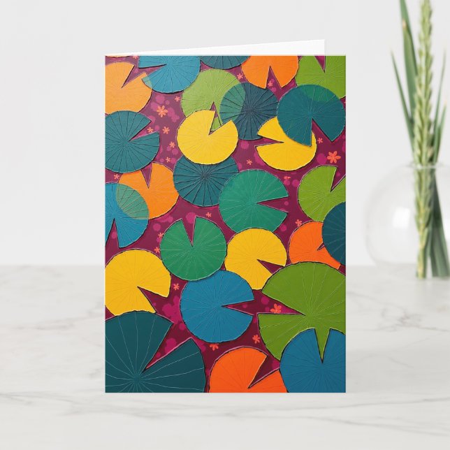 Carte florale abstraite joyeuse (Devant)