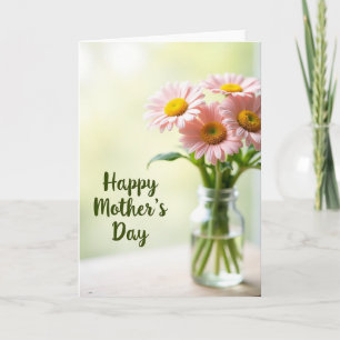 Carte florale aux pastels doux