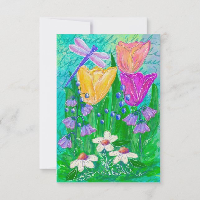 Carte florale blanche Deanna Day (Devant)