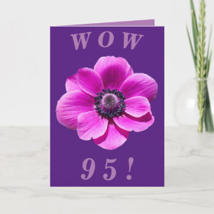 Carte florale brillante et audacieuse 95e annivers