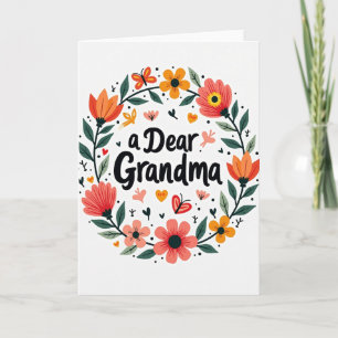 Carte Florale Chère Grand-mère